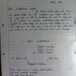 Hampstead School Pupil Letter